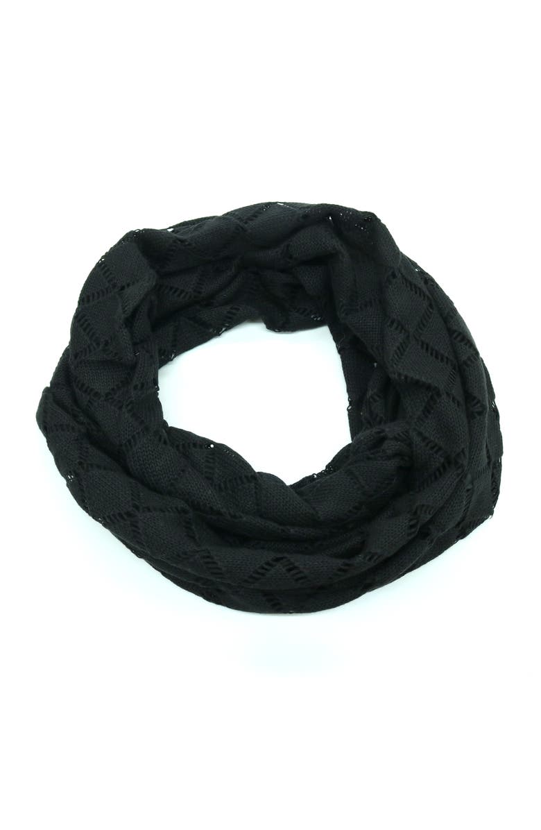 Portolano Cashmere and Silk loop scarf, Main, color, Black