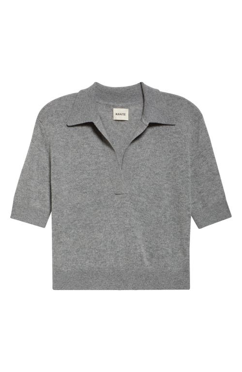 Khaite Shrunken Jo Cashmere Blend Sweater In Warm Grey