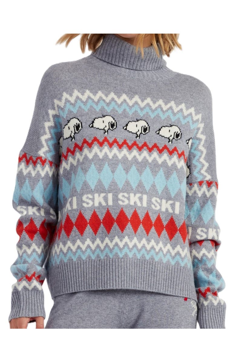 Chinti & Parker Wool-Cashmere Snoopy Ski Rollneck Sweater, Alternate, color, 