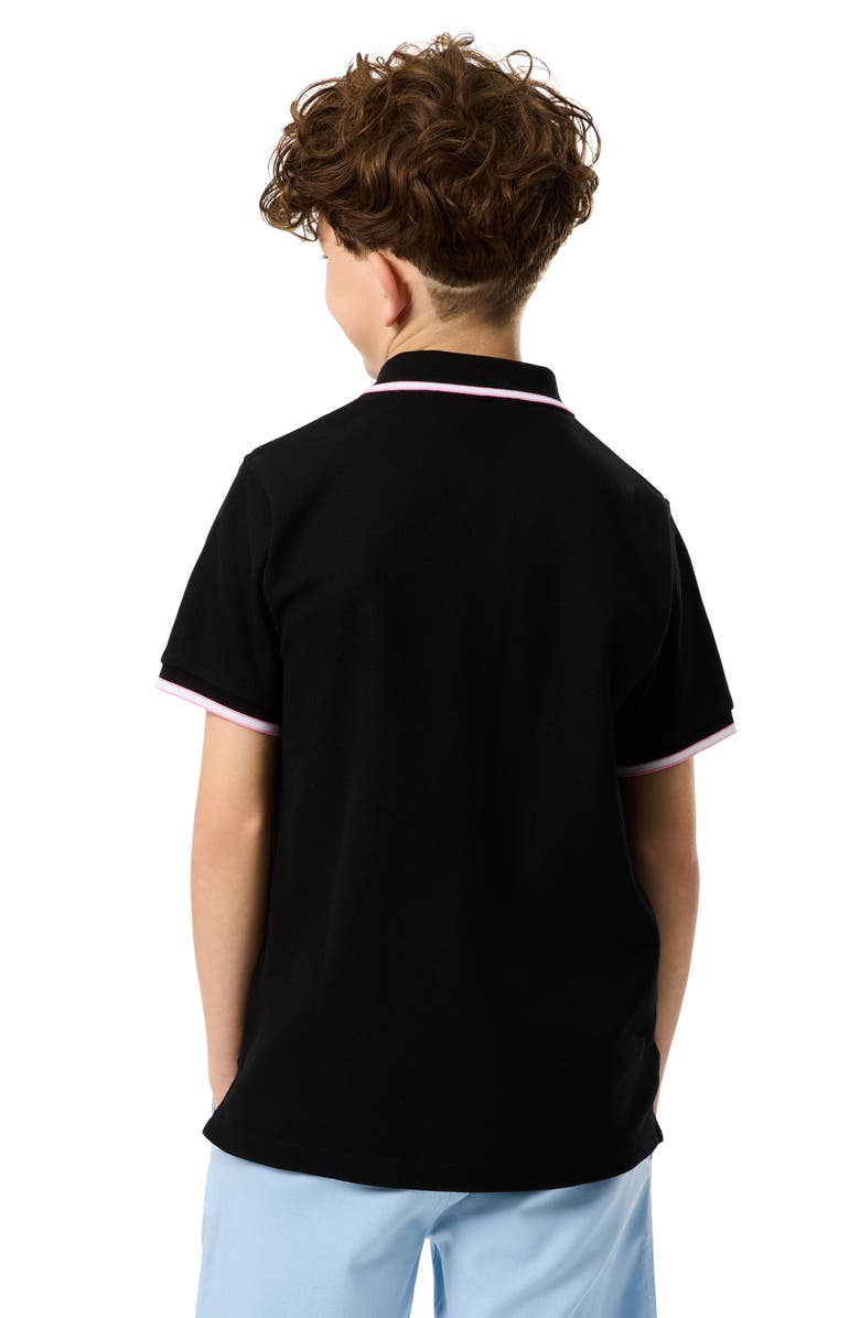Psycho Bunny Kids' Bunny Tipped Piqué Polo, Alternate, color, 
