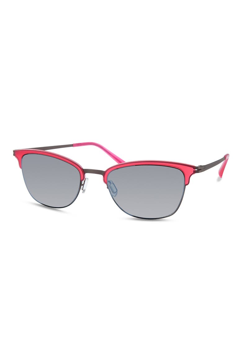 Half Rim Sunglasses, Alternate, color, DARK PINK