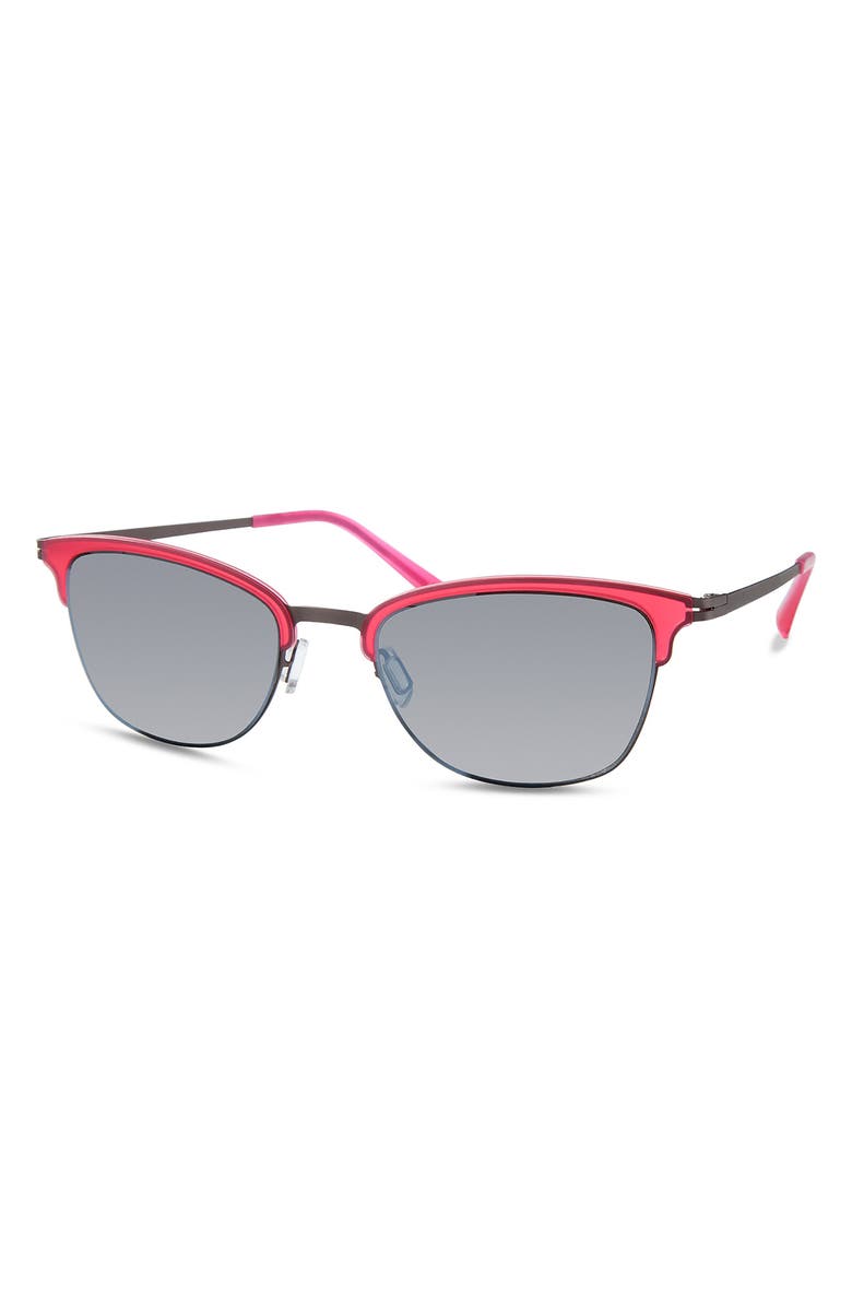 Modo Half Rim Sunglasses, Alternate, color, Dark Pink