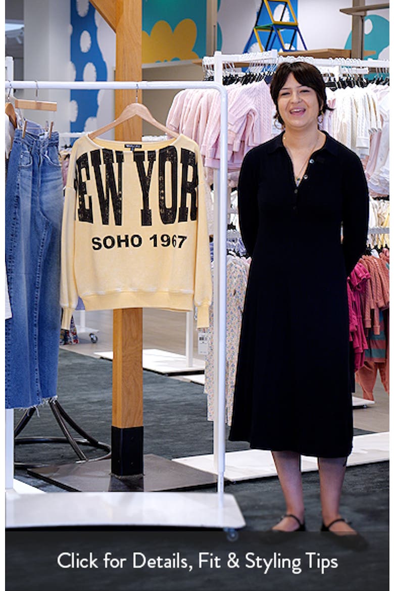 New York Off the Shoulder Graphic Sweatshirt video