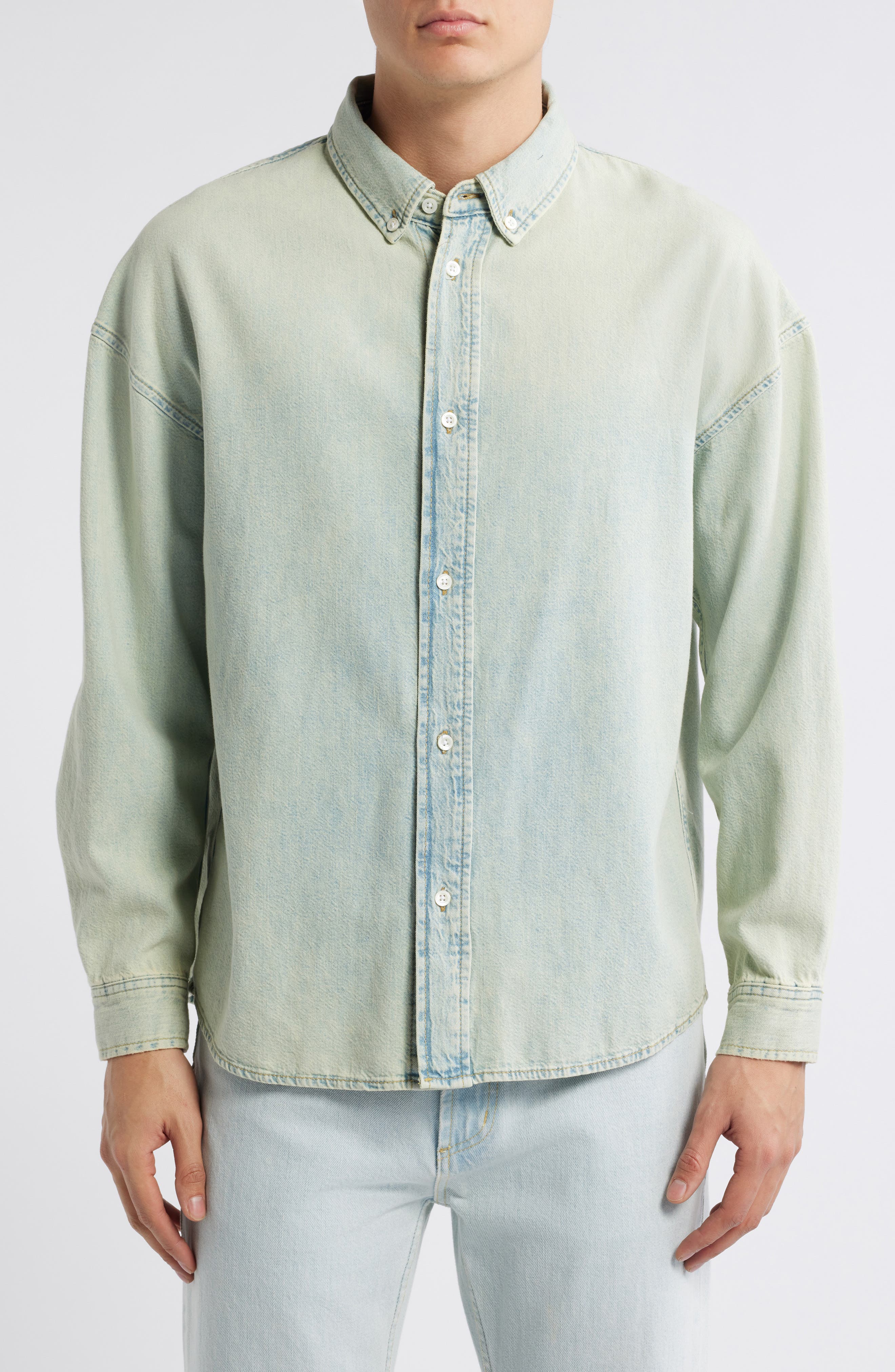 FRAME Modern Denim Button-Down Shirt