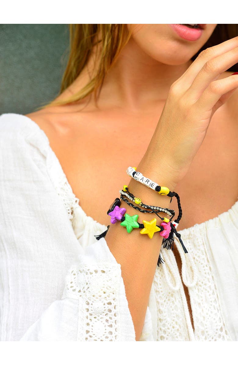 Venessa Arizaga All Smiles On Me Bracelet, Alternate, color, Black