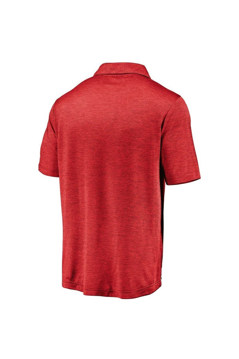 Men's Fanatics Branded Red Wisconsin Badgers Primary Logo Striated Polo, Alternate, color, RED