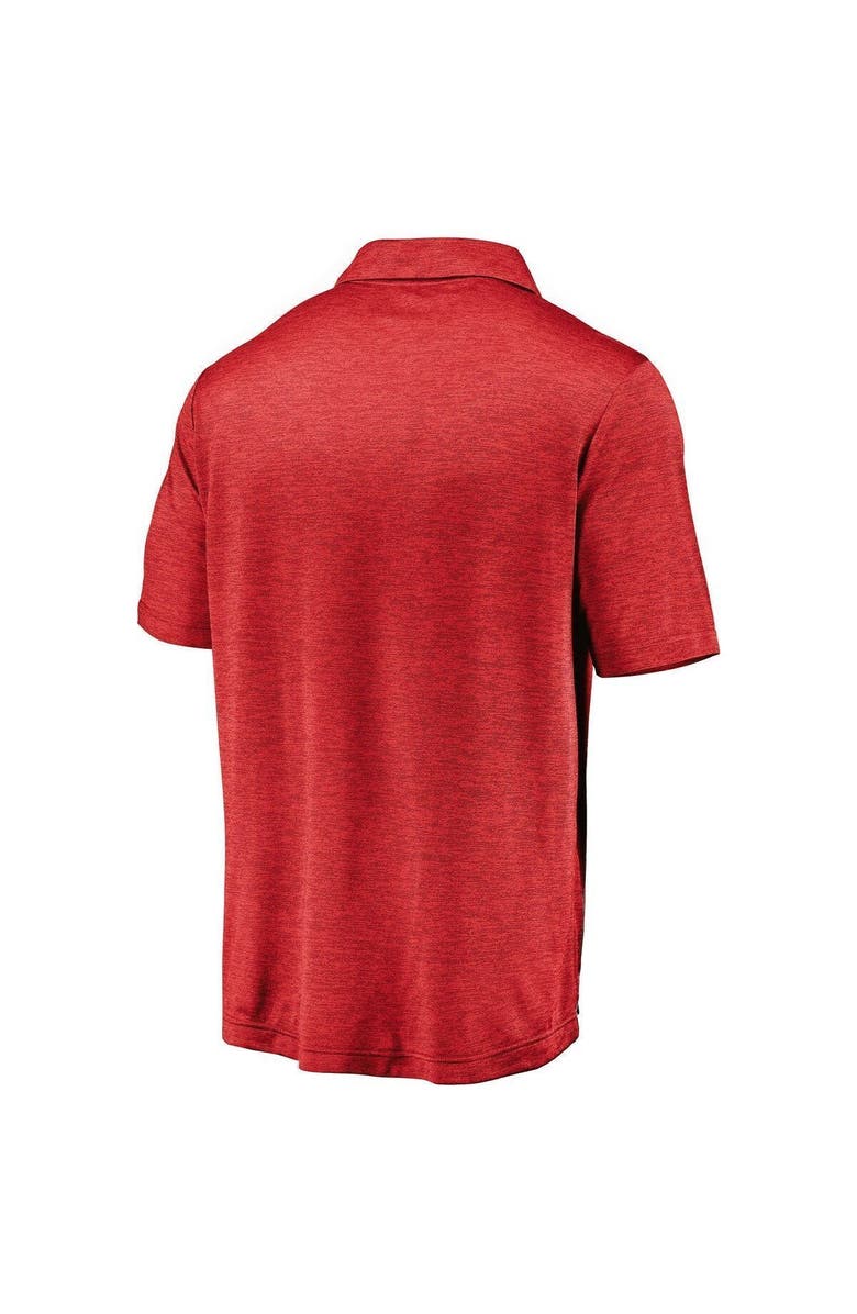 FANATICS Men's Fanatics Branded Red Wisconsin Badgers Primary Logo Striated Polo, Alternate, color, Red