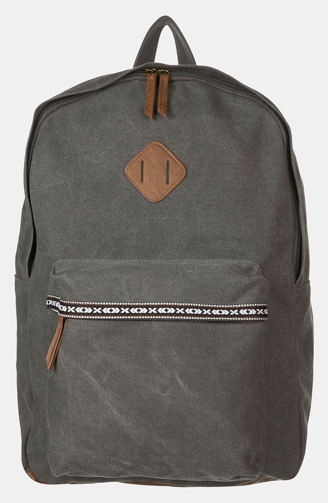 Topman Washed Canvas Backpack, Main, color, 