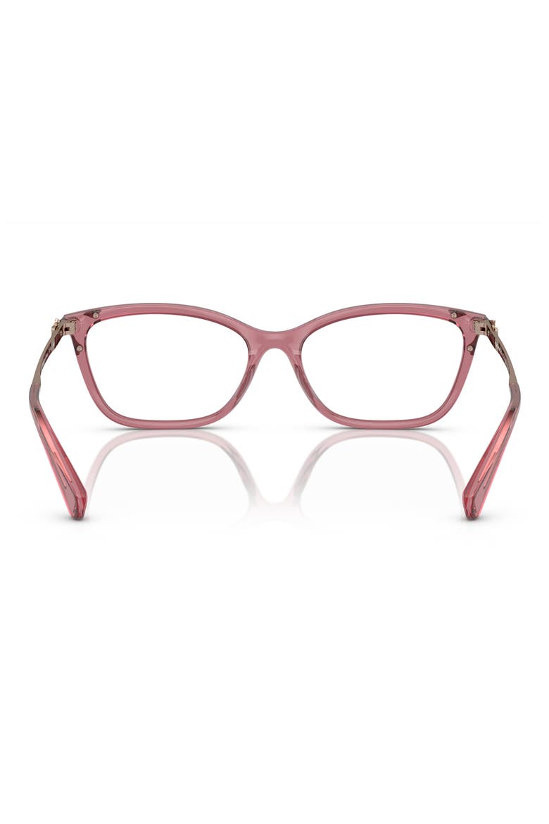 53mm Butterfly Optical Glasses, Alternate, color, TRANSPARENT BERRY / DEMO