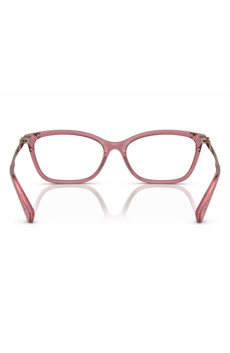 COACH 53mm Butterfly Optical Glasses, Alternate, color, Transparent Berry / Demo