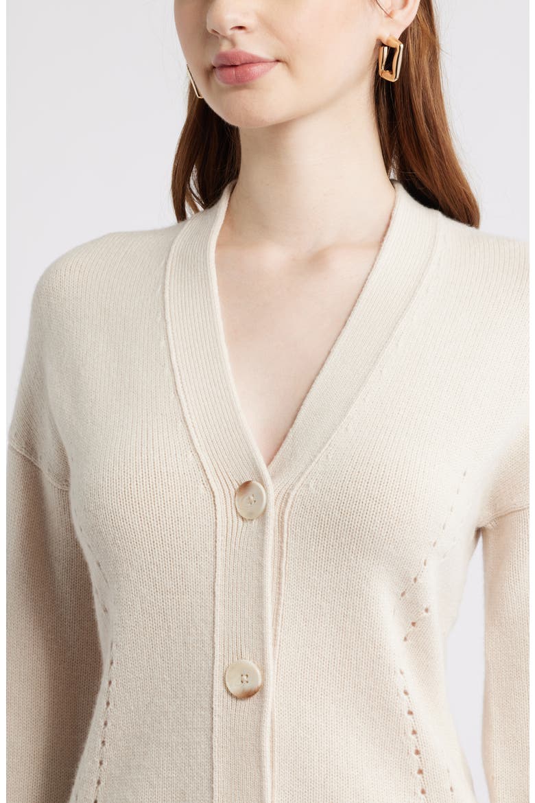 Wool & Cashmere Cardigan, Alternate, color, BEIGE BEACH