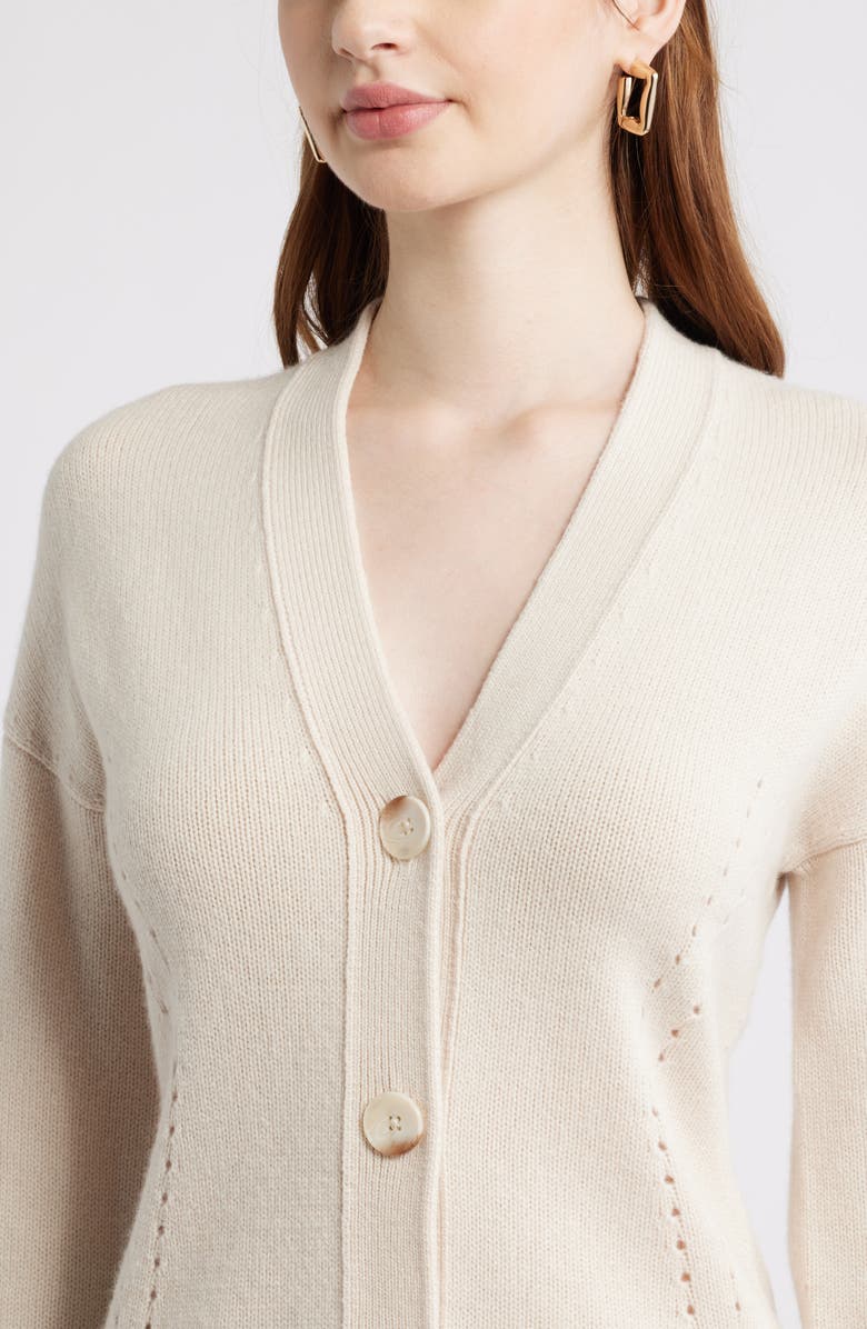Nordstrom Wool & Cashmere Cardigan, Alternate, color, Beige Beach