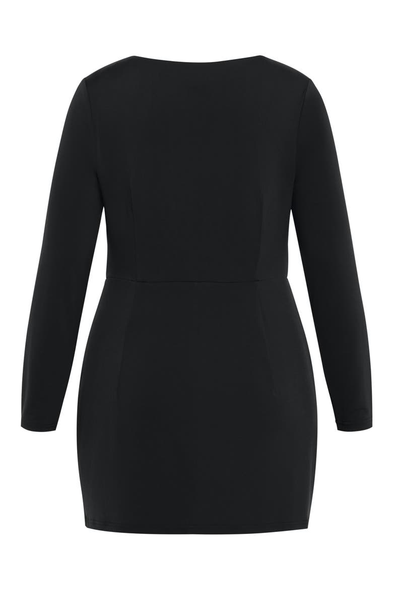 Kasey Long Sleeve Minidress, Alternate, color, BLACK