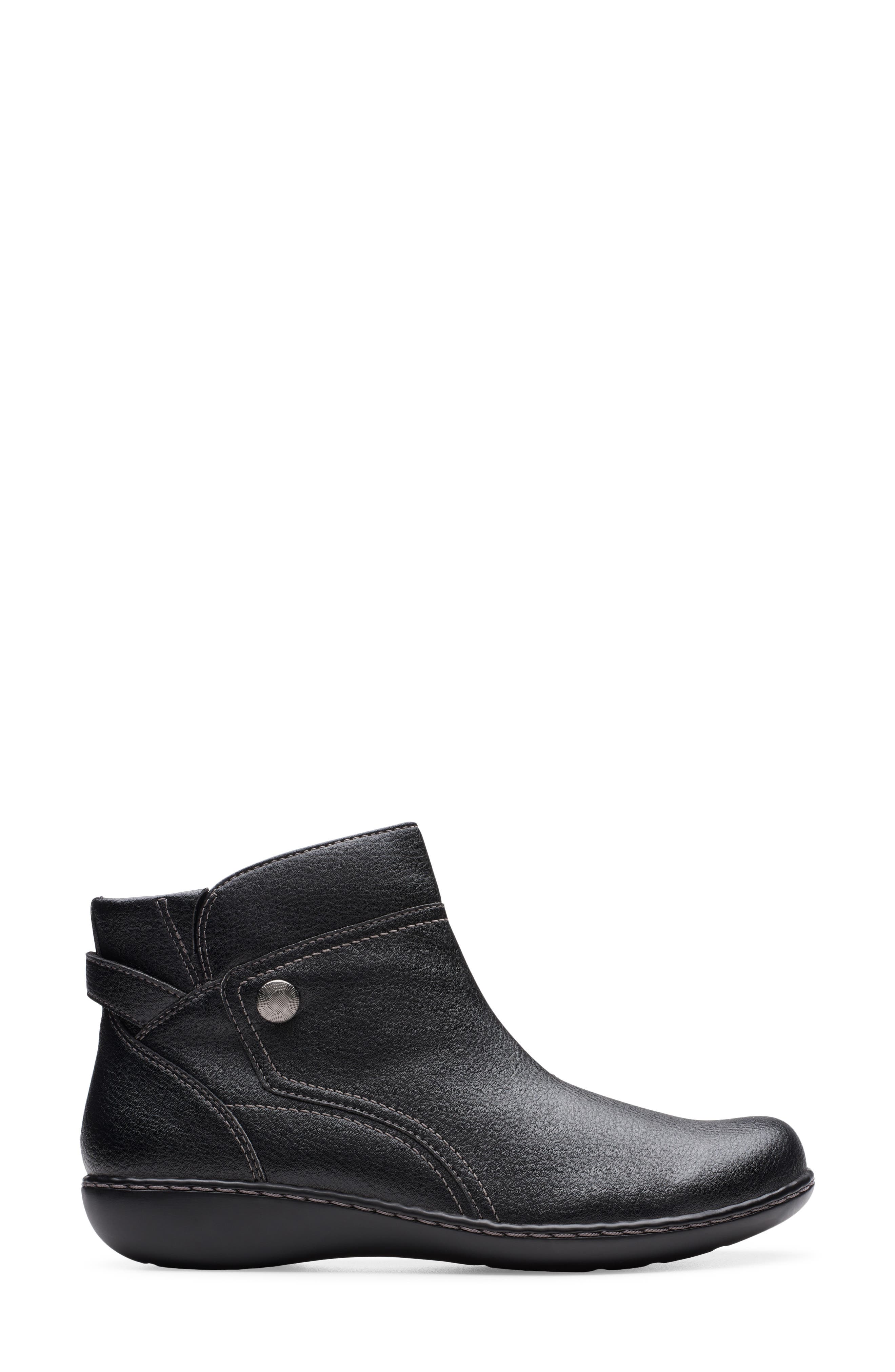 Ashland Mabel Leather Bootie, Alternate, color, BLACK TUMBLED