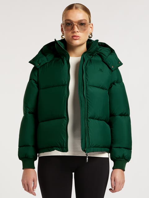 Hudson Long Sleeve Hooded Puffer Coat
