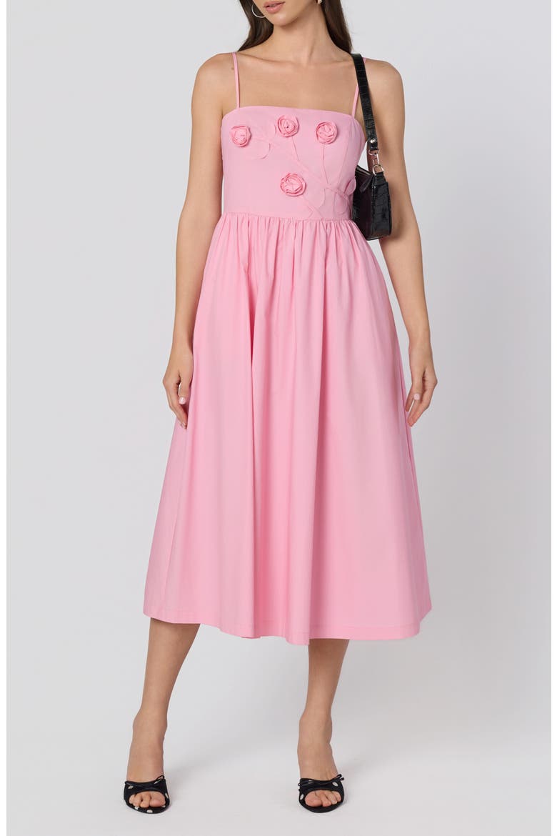 Silvie Floral Appliqué Party Dress, Alternate, color, LIGHT PINK