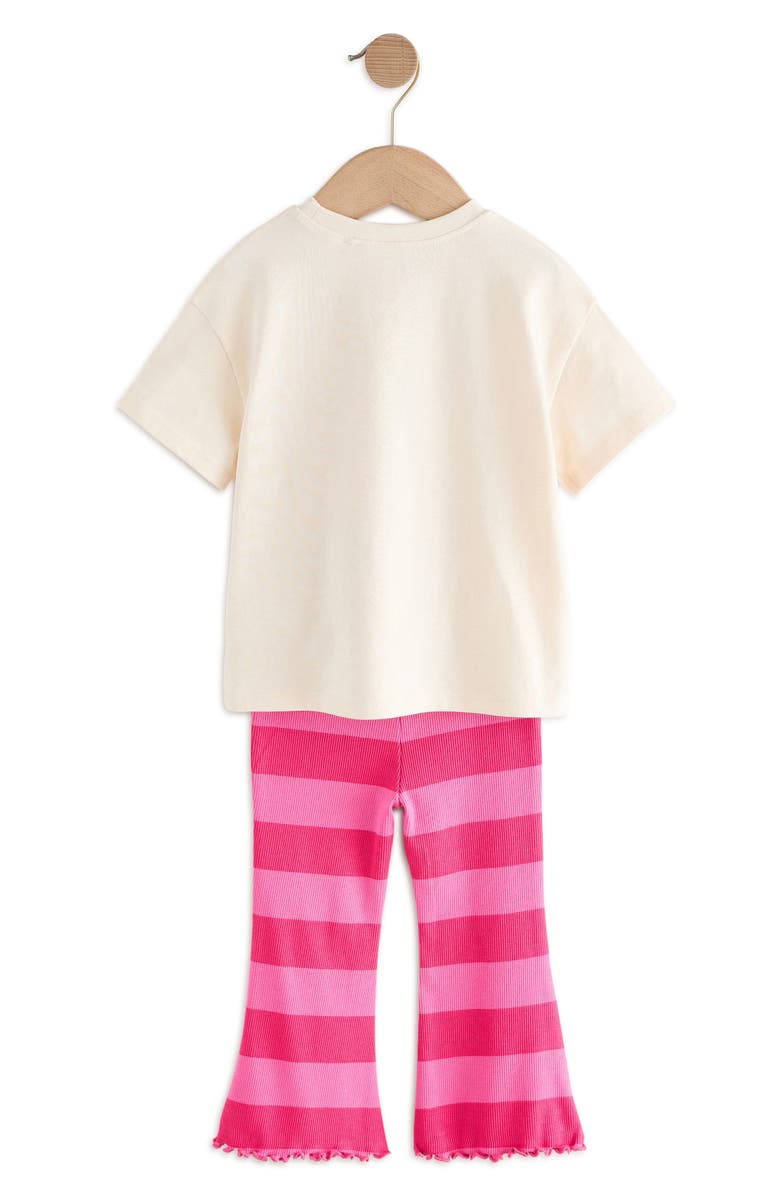 NEXT Kids' 3D Picnic Cotton Graphic T-Shirt & Stripe Flare Pants Set, Alternate, color, 