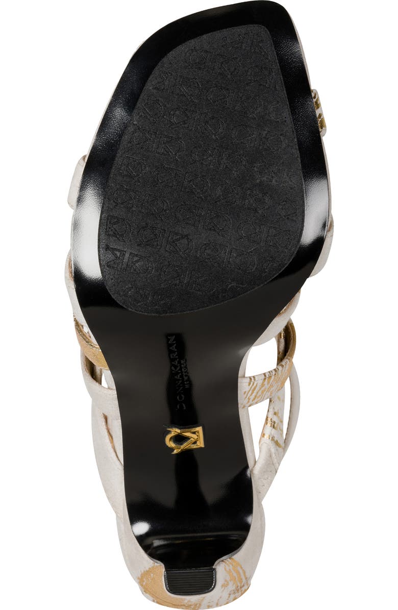 DKNY Briarrose Ankle Strap Sandal, Alternate, color, Ivory/Gold