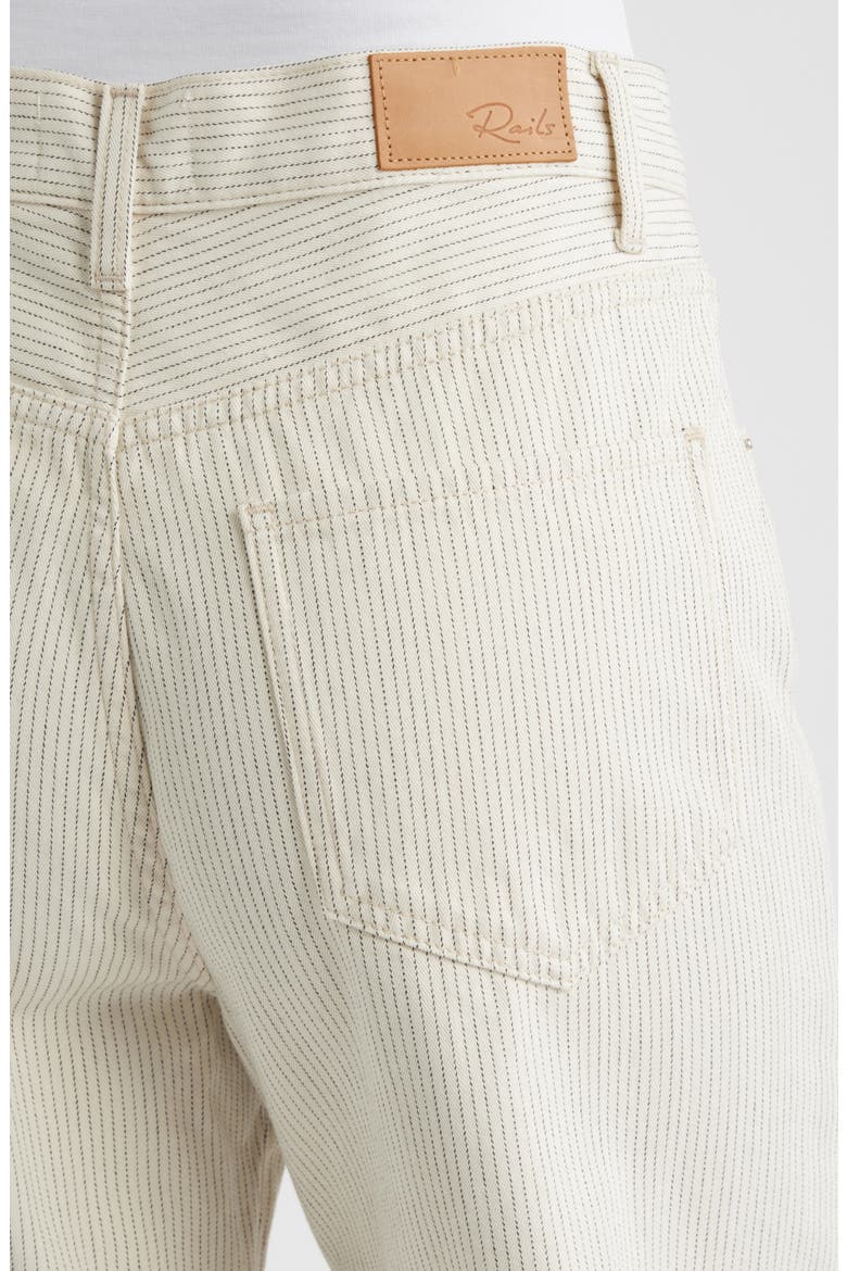 Belmont High Waist Barrel Leg Jeans, Alternate, color, ECRU RAILROAD STRIPE