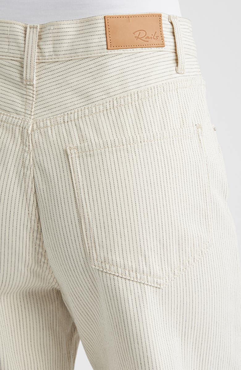 Rails Belmont High Waist Barrel Leg Jeans, Alternate, color, Ecru Railroad Stripe