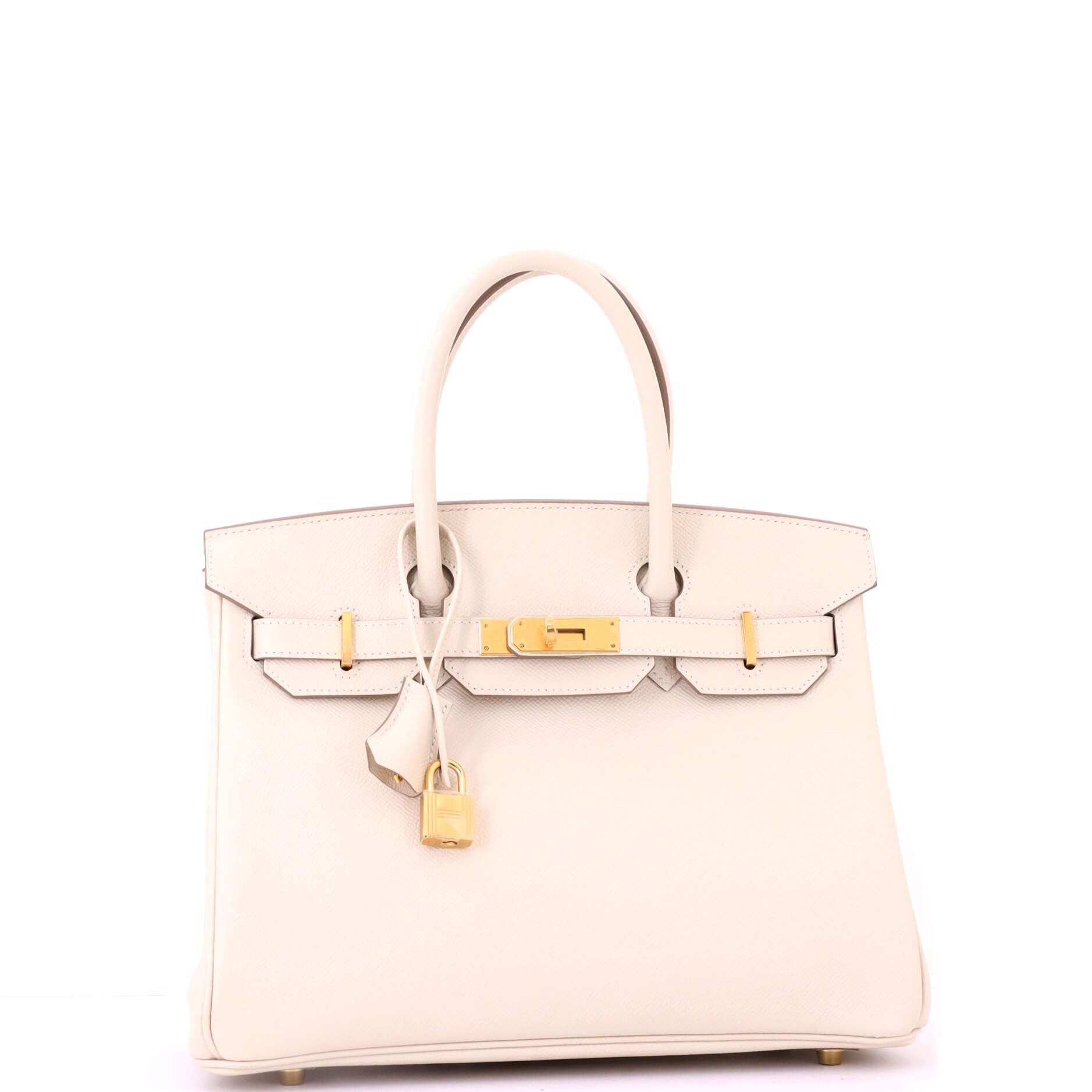 Pre-Owned Hermes Birkin Handbag Light Epsom with Gold Hardware 30, Alternate, color, Craie