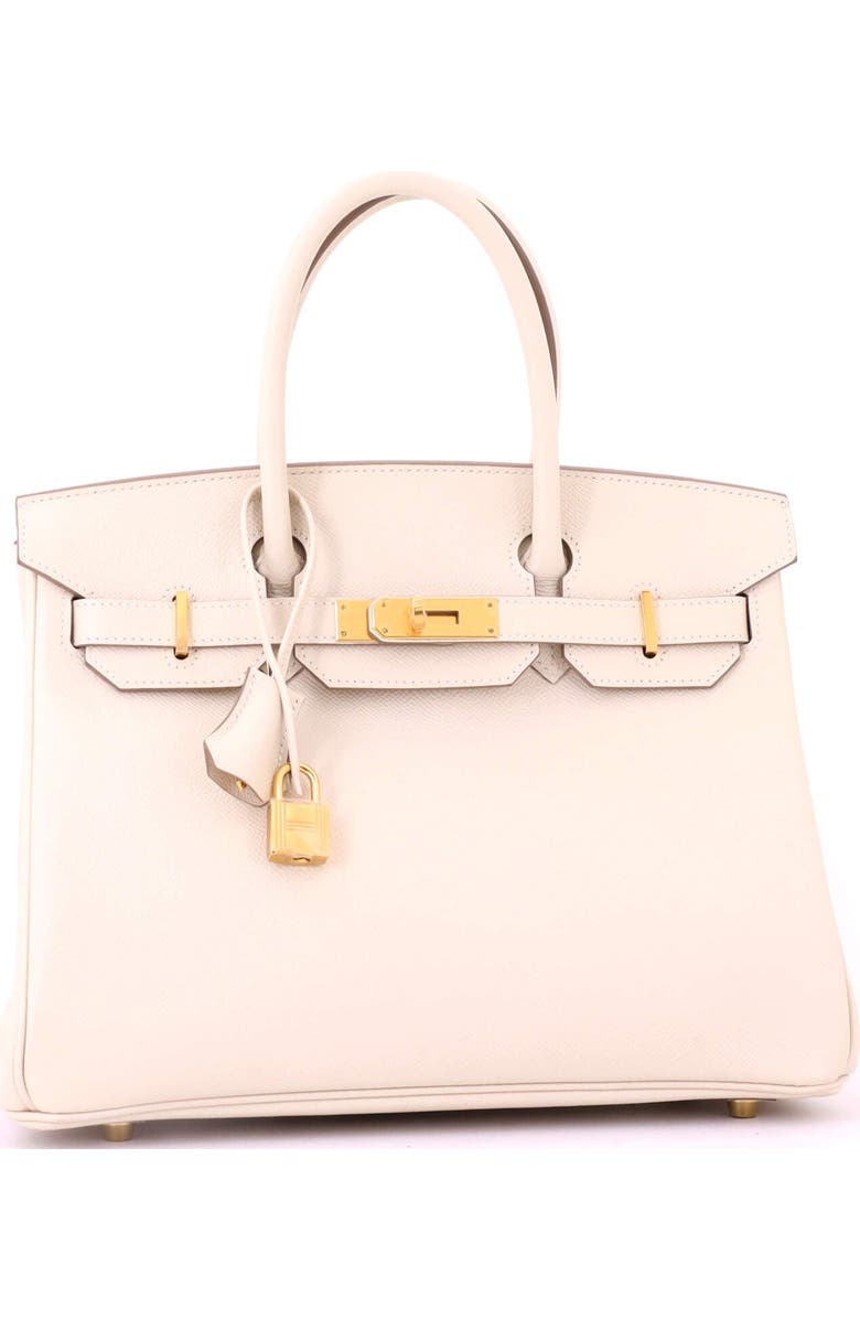 Pre-Owned Hermes Birkin Handbag Light Epsom with Gold Hardware 30, Alternate, color, Craie
