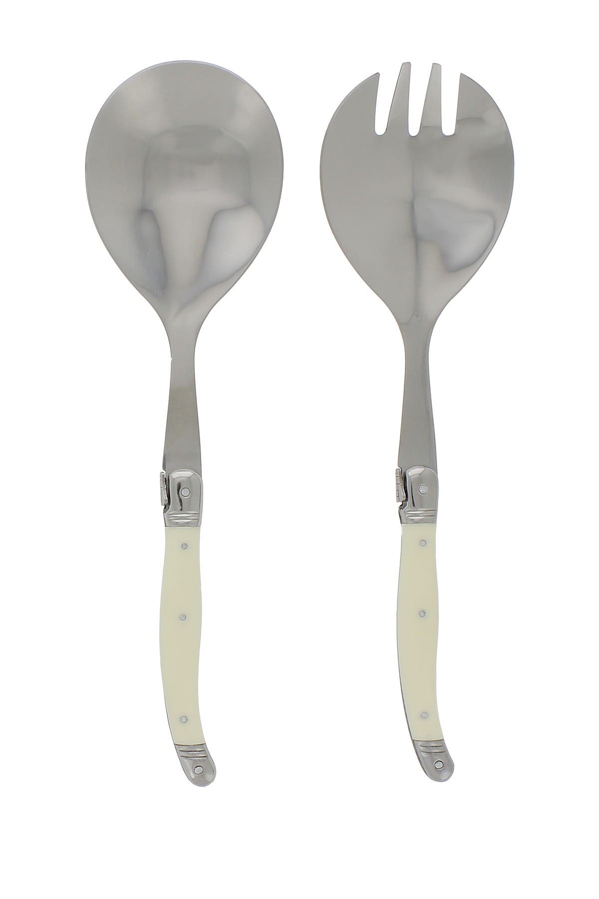 FRENCH HOME 2-Piece Laguiole Faux Ivory Salad Servers