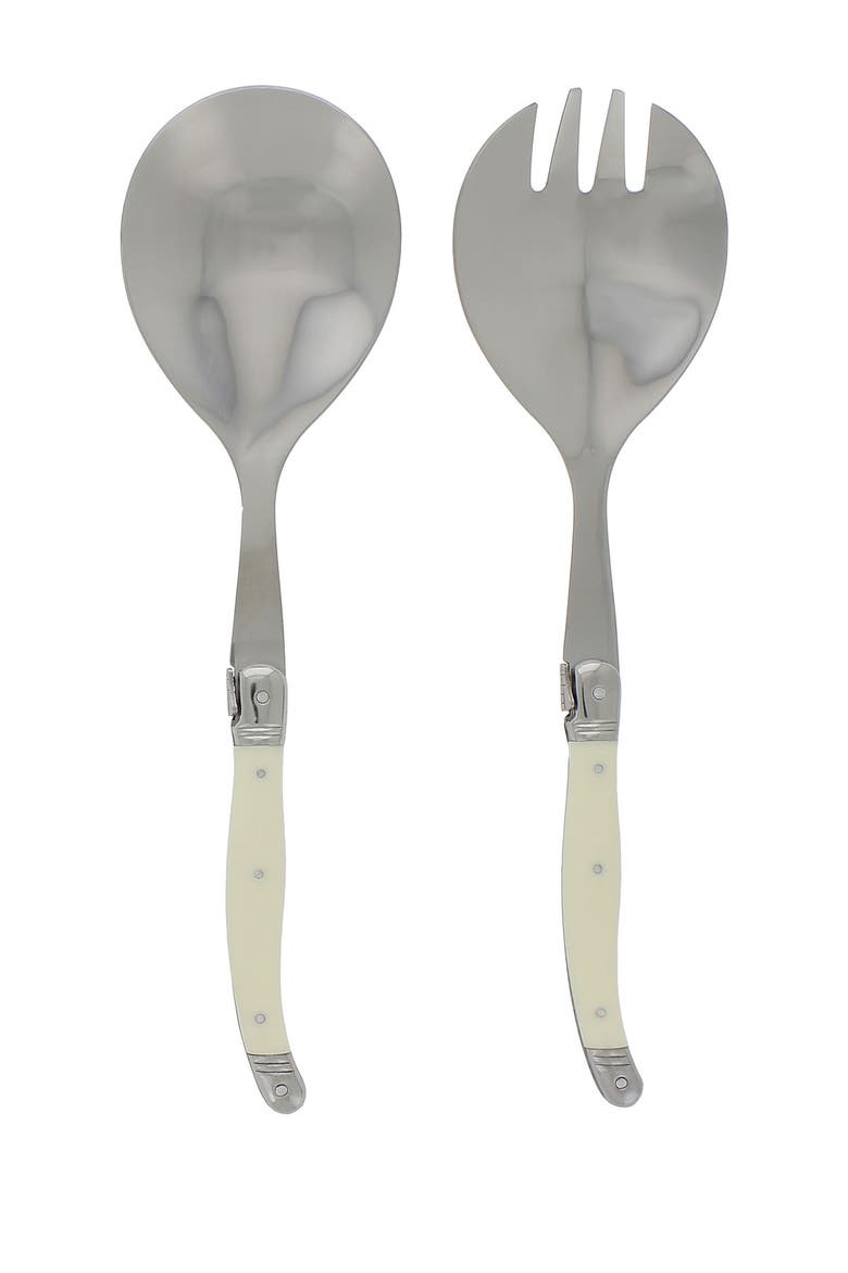 2-Piece Laguiole Faux Ivory Salad Servers, Main, color, IVORY