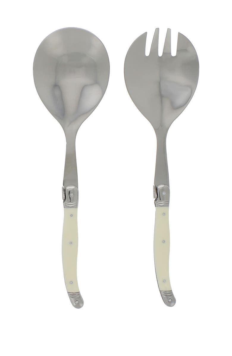FRENCH HOME 2-Piece Laguiole Faux Ivory Salad Servers, Main, color, Ivory