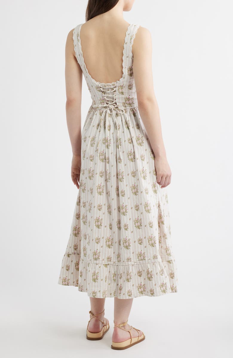 BDG Urban Outfitters Gabriette Floral Tie Front Maxi Dress, Alternate, color, Pink Floral