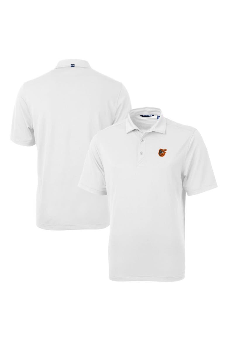 Men's Cutter & Buck  White Baltimore Orioles Big & Tall Virtue Eco Pique Recycled Polo, Alternate, color, White