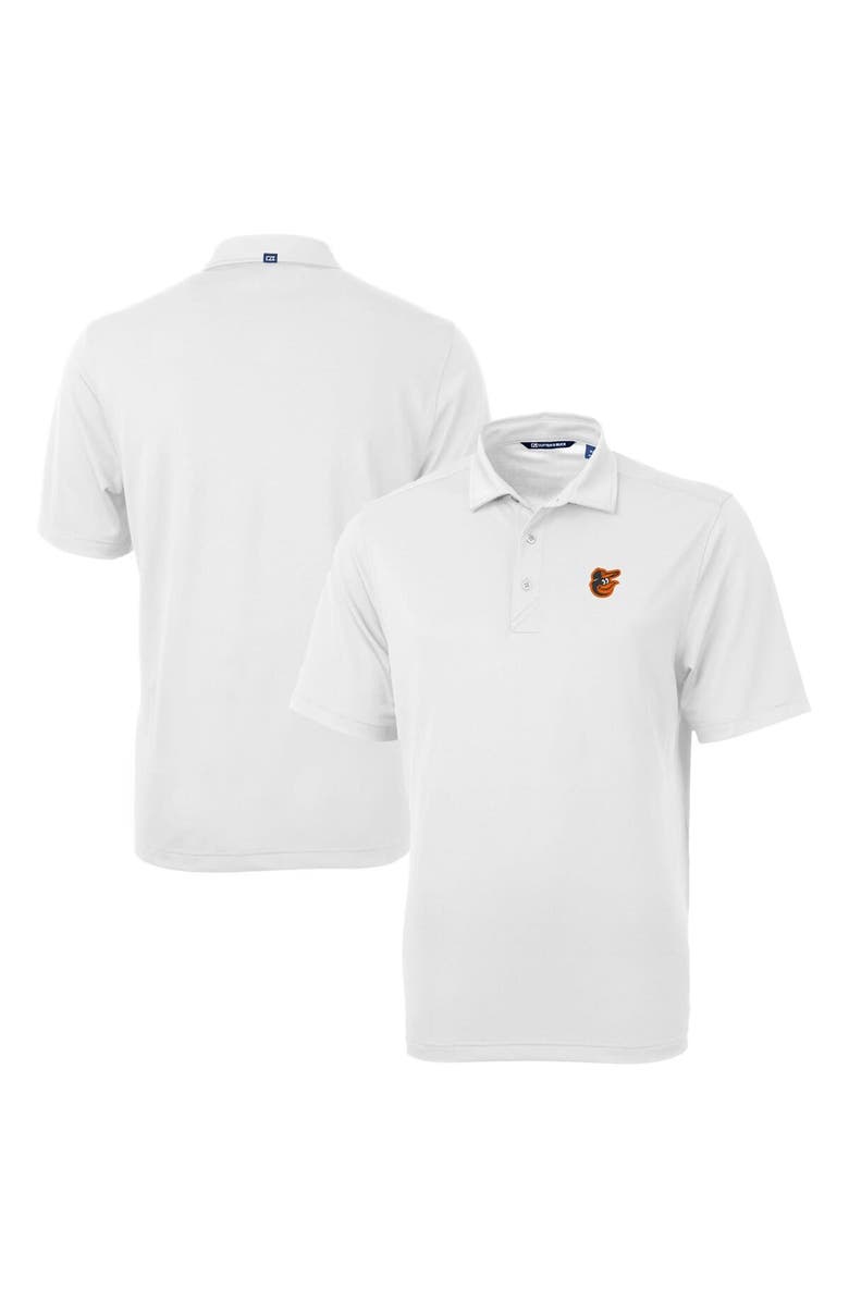 Cutter & Buck Men's Cutter & Buck White Baltimore Orioles Big & Tall Virtue Eco Pique Recycled Polo, Alternate, color, White
