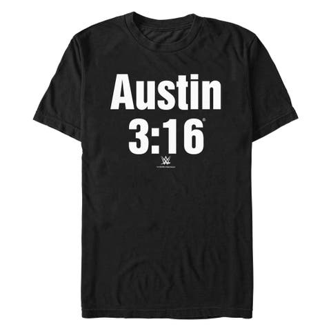 Men's WWE Stone Cold Steve Austin 316 White Logo  Graphic T-Shirt