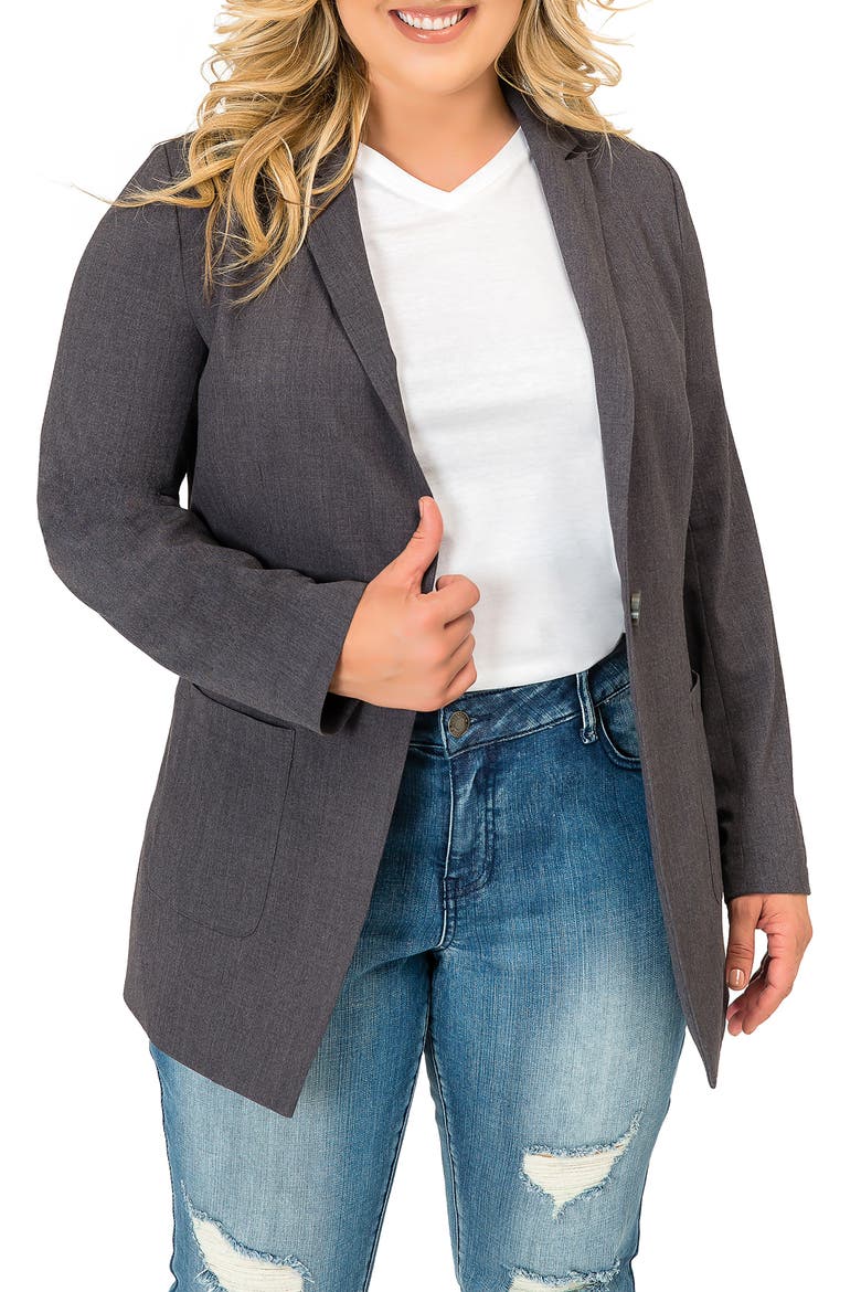 Boyfriend Blazer, Main, color, CHARCOAL