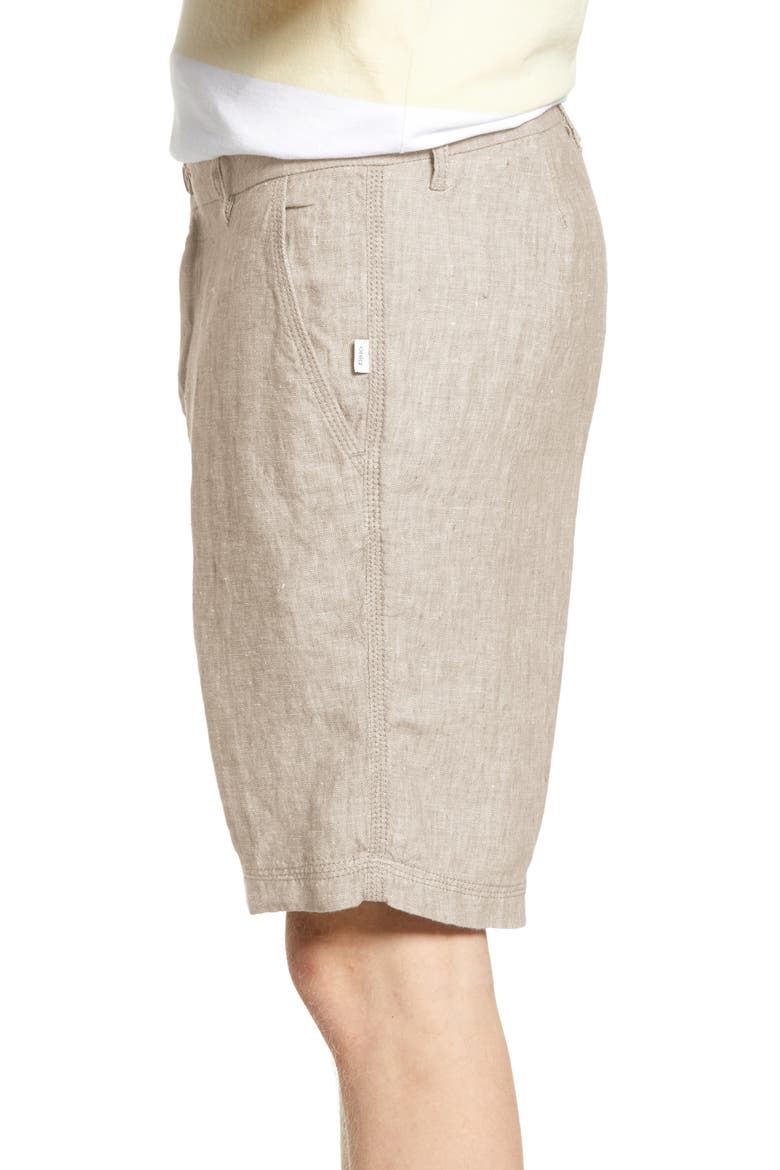 Austin Linen Shorts, Alternate, color, KHAKI