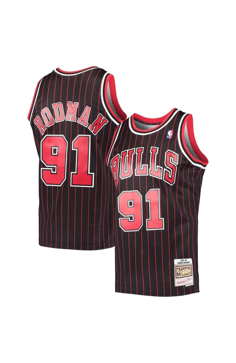 Mitchell & Ness Men's Mitchell & Ness Dennis Rodman Black Chicago Bulls Hardwood Classics Swingman Jersey, Alternate, color, Black