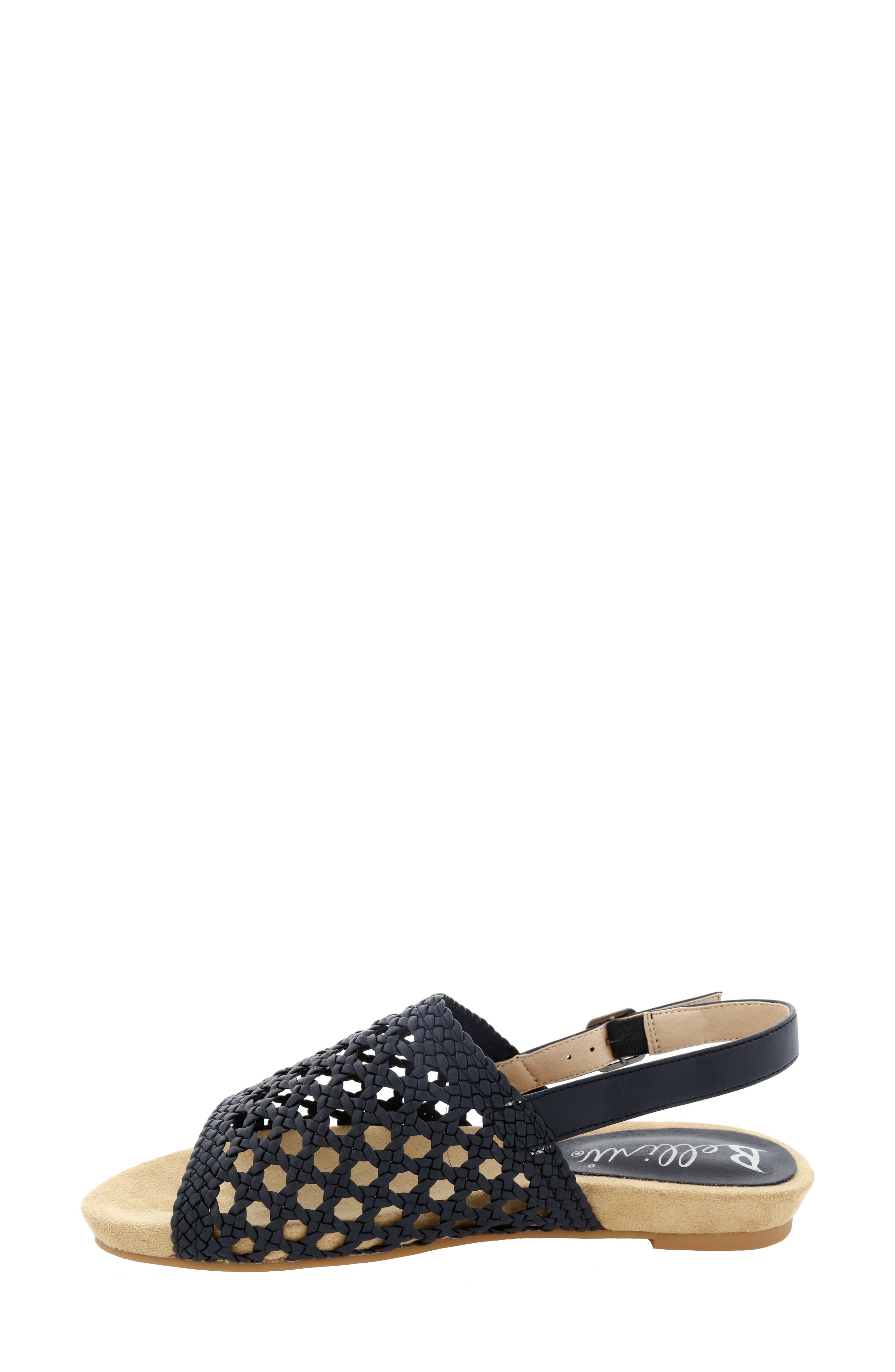Newable Woven Slingback Sandal, Alternate, color, BLACK