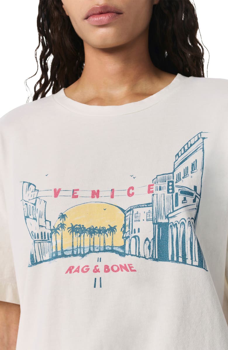 rag & bone Venice Beach Cotton Graphic T-Shirt, Alternate, color, Chalk