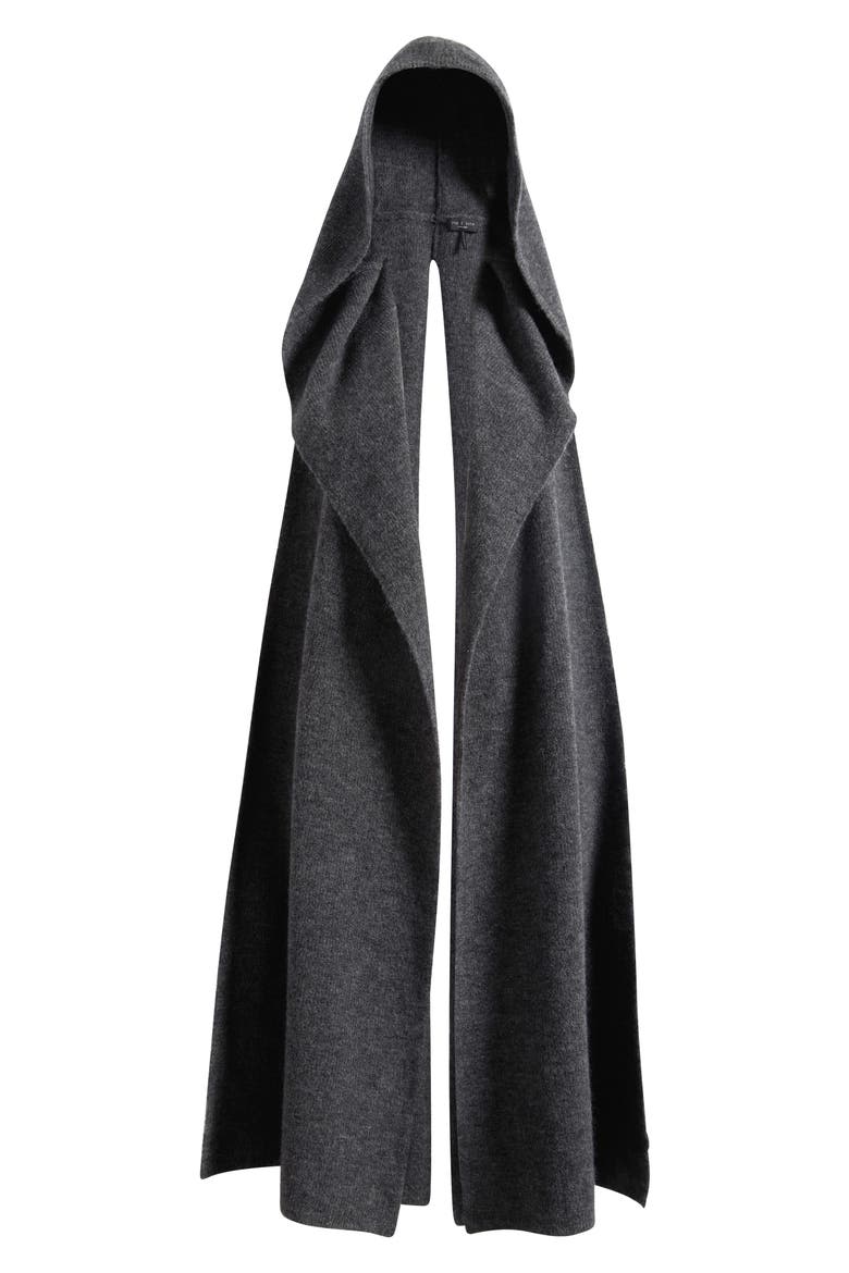 Jordyn Hooded Scarf, Alternate, color, CHARCOAL