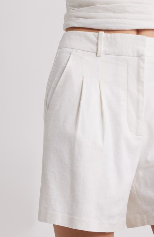 Open Edit Everyday Pleated Linen Blend Shorts