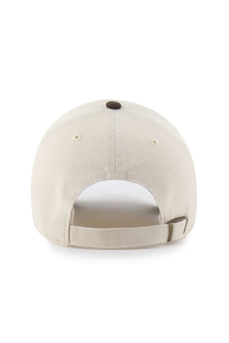 Men's '47  Natural/Brown Cincinnati Reds Two-Tone Fashion Clean Up Adjustable Hat, Alternate, color, Natural