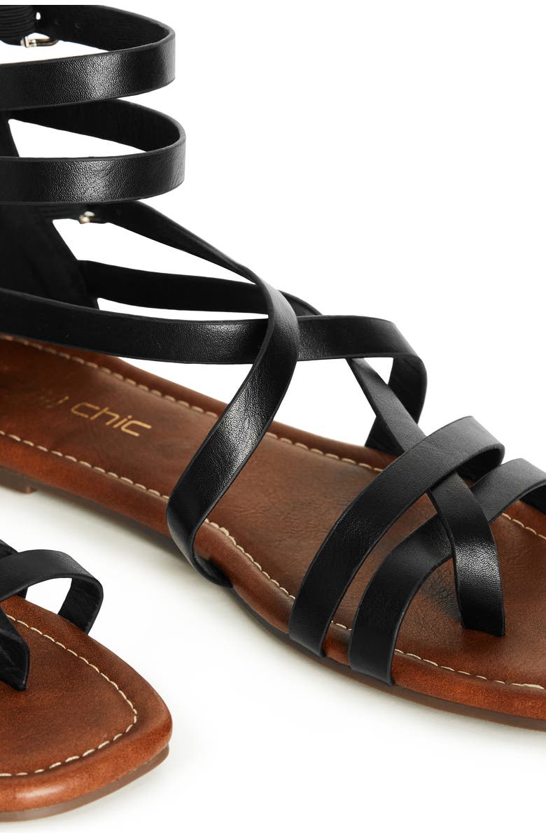 City Chic Ios Caged Sandal, Alternate, color, Black