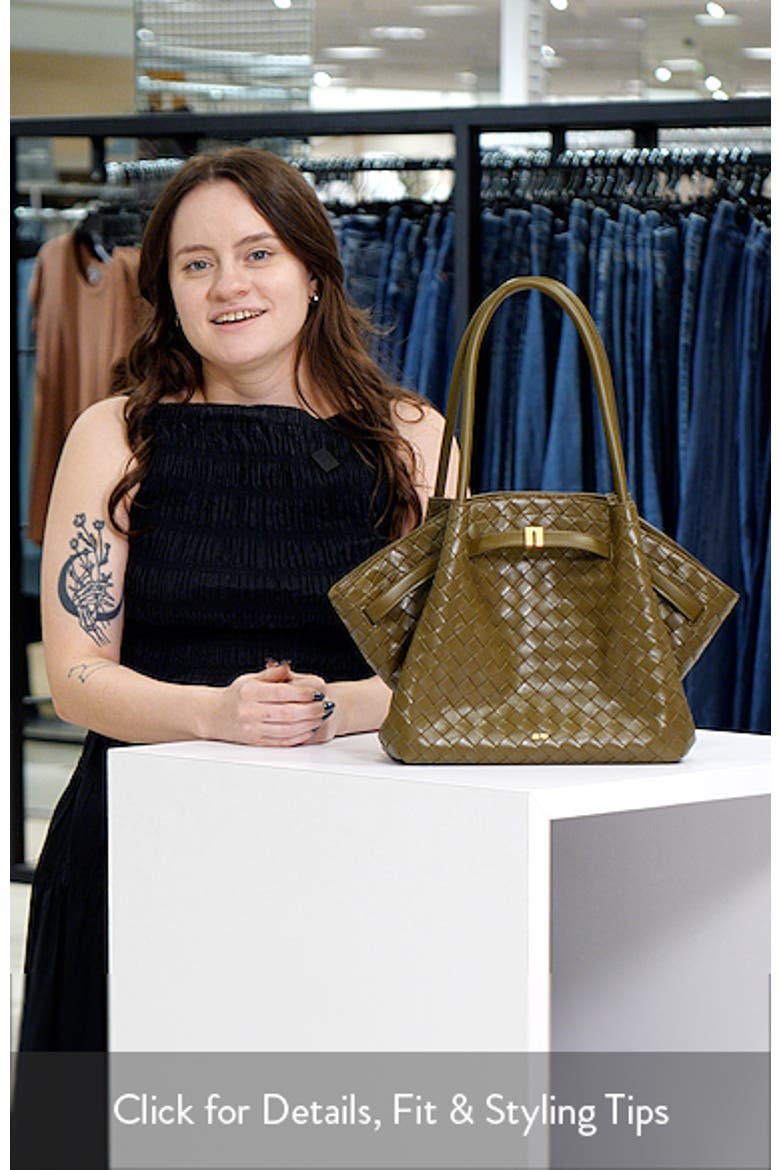 Medium Hana Woven Faux Leather Tote video