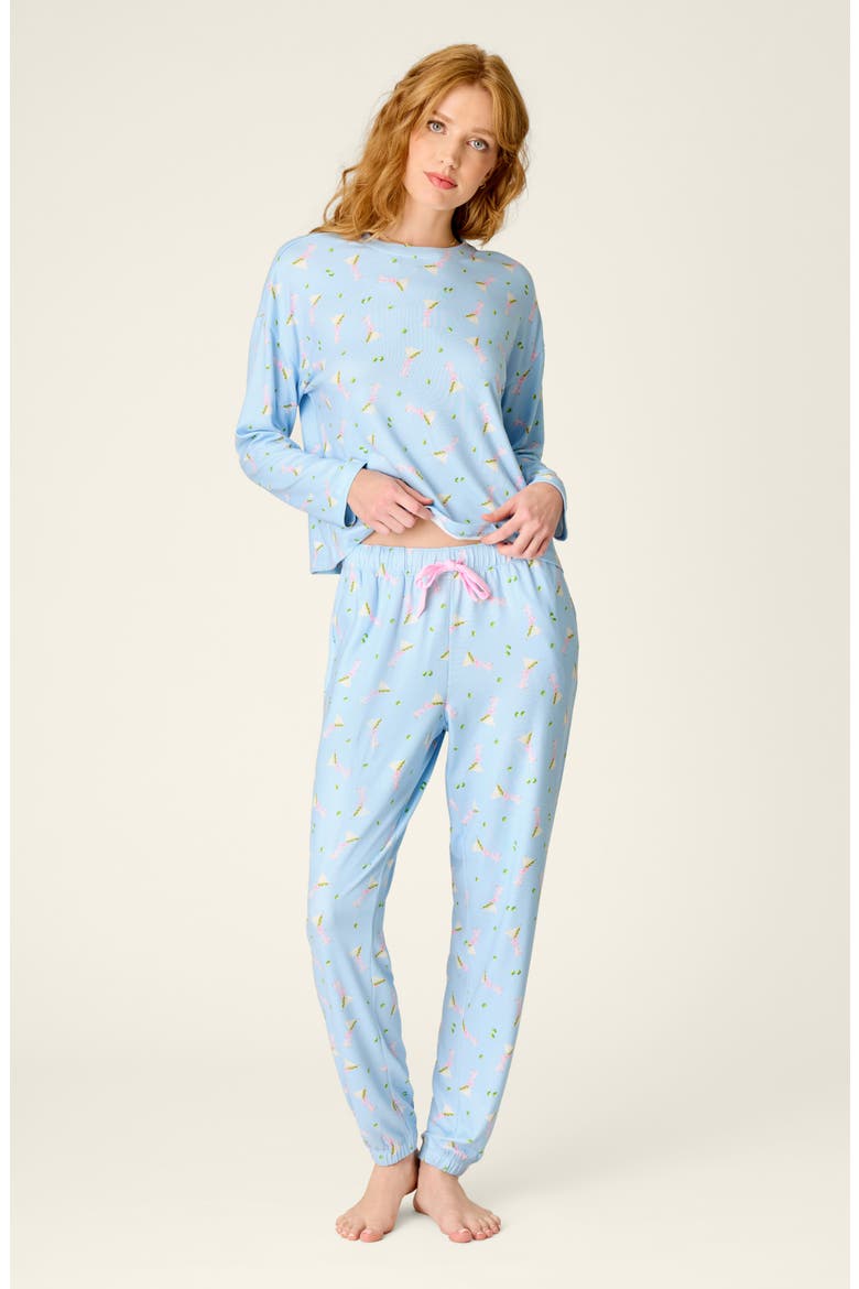 Olive You Pajama Pants, Alternate, color, BREEZE
