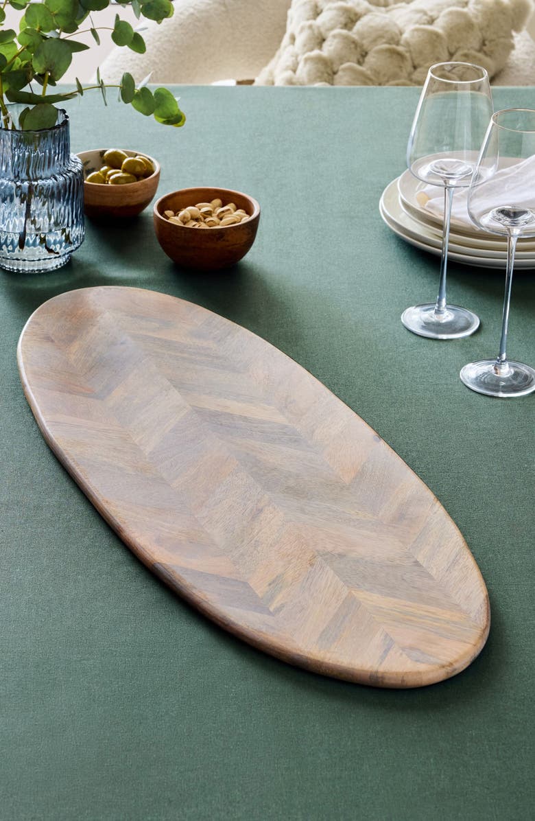 NEXT XXL Chevron Wooden Serving Board, Alternate, color,