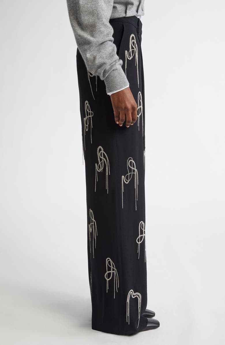 Dries Van Noten Porter Embellished Wide Leg Pants, Alternate, color,