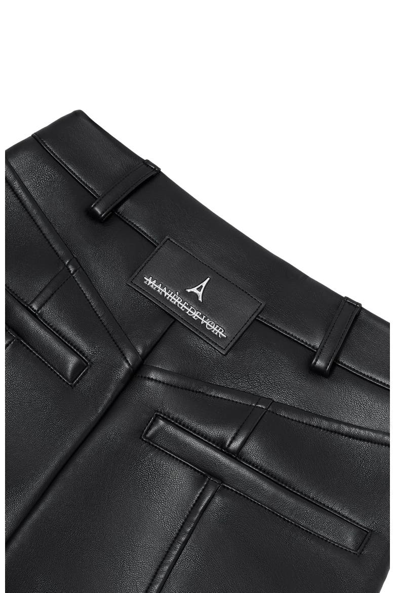 Leather Biker Trousers with Zip, Alternate, color, Black