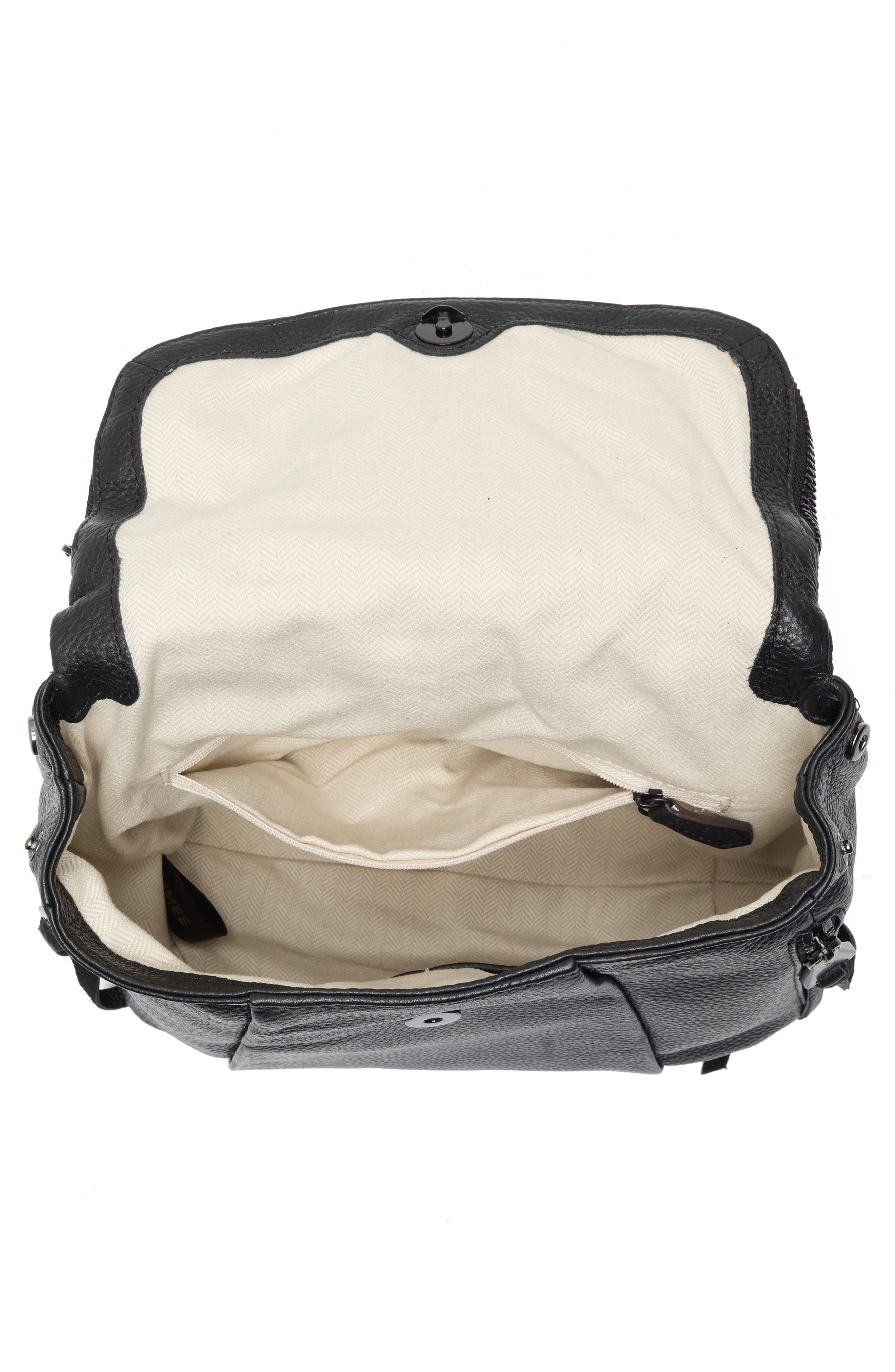 AIMEE Horizon Convertible Leather Backpack, Alternate, color, Black