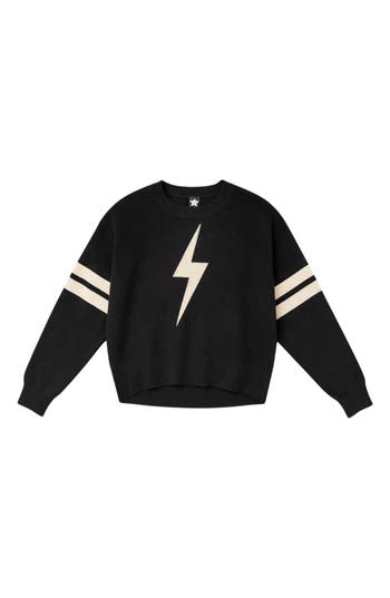 Pixielane Kids' Heart Graphic Sweater In Black