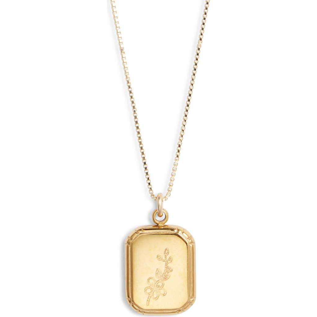 Set & Stones Audrey Birth Flower Pendant Necklace In Gold